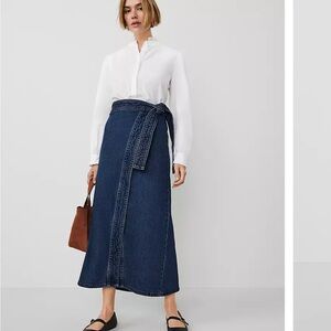 Ann Taylor Dark Blue Maxi Skirt